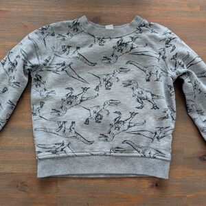 Joe Fresh Grey Sweatshirt with Navy Dino Print